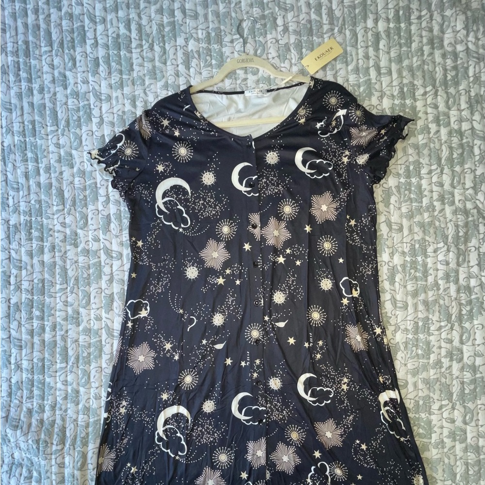Celestial Night Sky Pajama Dress